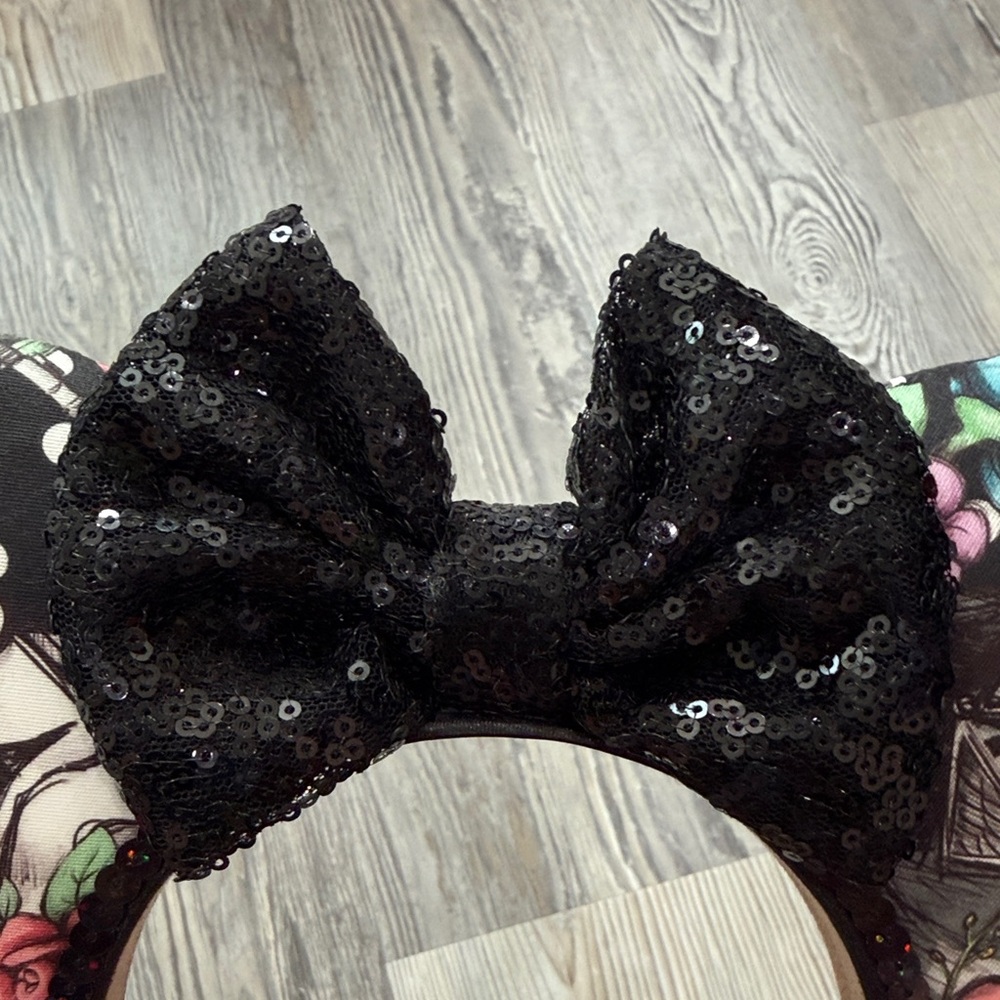 Floral Star Wars Sequin Bow Minnie Ears Headband - Picture 4 of 7